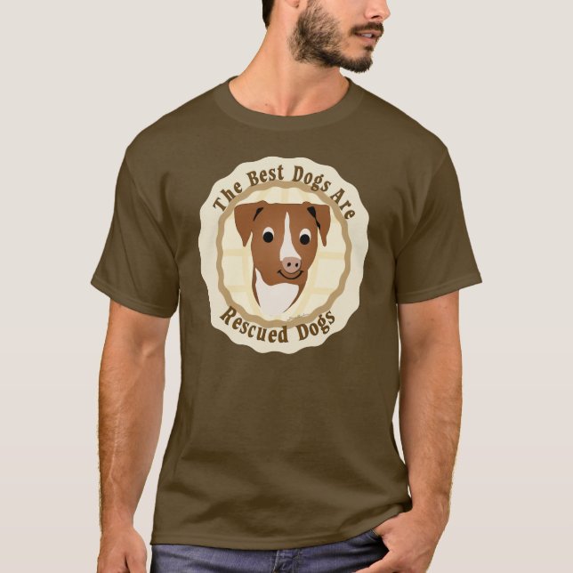 T-shirts Os melhores cães são salvados (o pitbull) (Frente)
