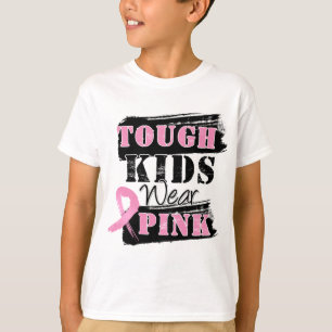 T-shirts Os miúdos resistentes vestem o rosa - consciênci
