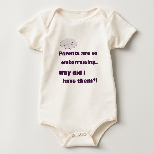 T-shirts "Os pais são tão embaraçosos" (Frente)