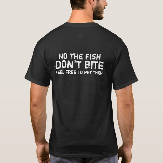 T-shirts Os peixes não mordem (Verso)
