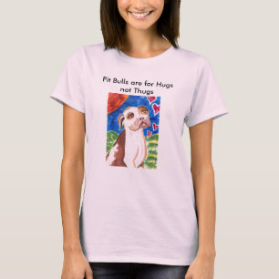 T-shirts Os pitbull são para vândalos dos abraços não