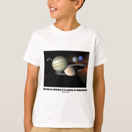 T-shirts Os planetas do nosso sistema solar em perspectiva