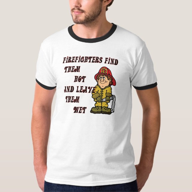 T-SHIRTS OS SAPADORES-BOMBEIROS ENCONTRAM-NOS QUENTES E (Frente)