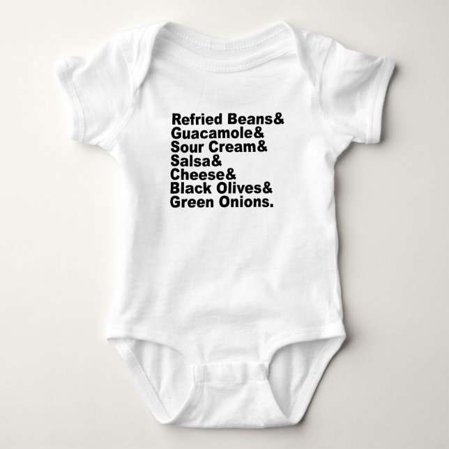T-shirts Os Sete Ingredientes Em Um Dip De Sete Camadas (Frente)