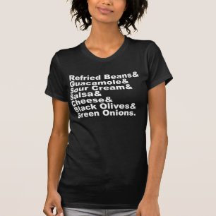 T-shirts Os Sete Ingredientes Em Uma Torta de Dip de Sete C