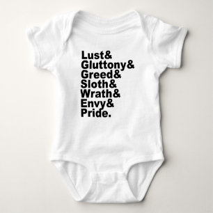 T-shirts Os Sete Pecados Capitais Como Popularizados Pela B