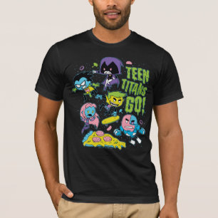 T-shirts Os titã adolescentes vão! gráfico Gnarly da piz