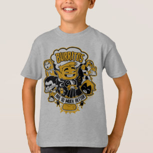 T-shirts Os titã adolescentes vão! O menino "Burritos do