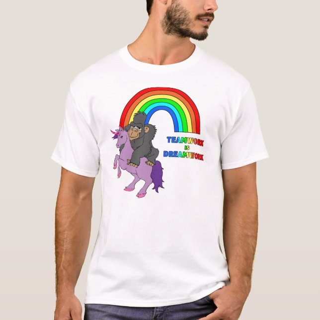 T-shirts Os trabalhos em equipe são Dreamwork (Frente)