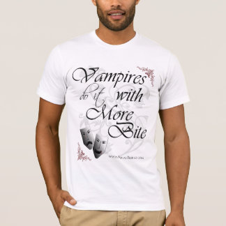 T-shirts Os vampiros fazem-no com mais mordida