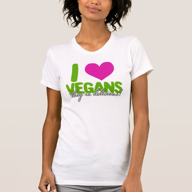 T-shirts Os Vegans são deliciosos (Frente)