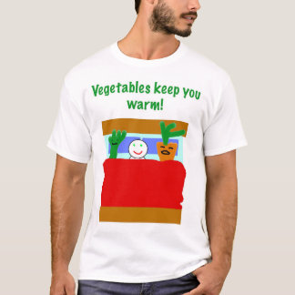 T-shirts Os vegetais mantêm-no para aquecer-se!