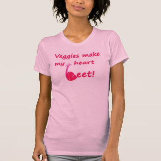 T-shirts Os vegetarianos fazem minha beterraba do coração
