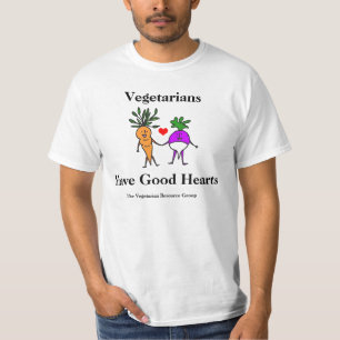 T-shirts Os vegetarianos têm o bom T 2 dos corações