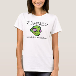 T-shirts Os zombis são feitos das peças do reciclado de