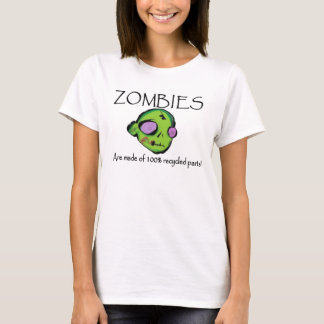 T-shirts Os zombis são feitos das peças do reciclado de