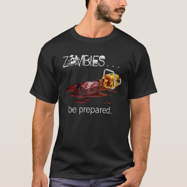 T-shirts Os ZOMBIS… sejam preparados. - preto (Frente)