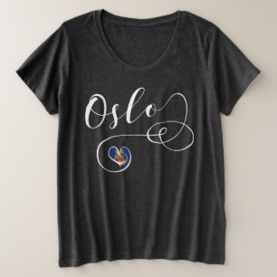 T-shirts Oslo Heart Camiseta, Noruega
