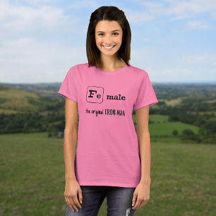 T-shirts Ostenta o homem do Fe do elemento do ferro da