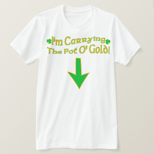 T-shirts Ouro de O do pote (Frente do Design)
