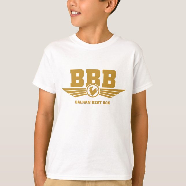T-shirts Ouro do logotipo de BBB (Frente)