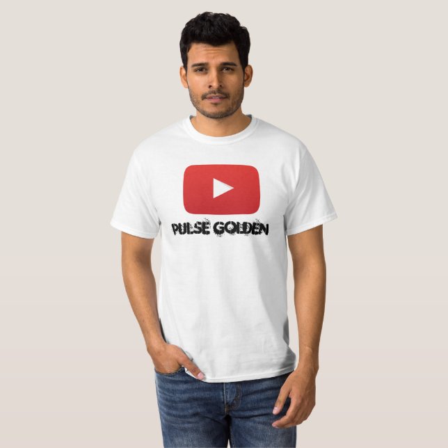 T-shirts ouro do pulso do youtuber (Frente Completa)