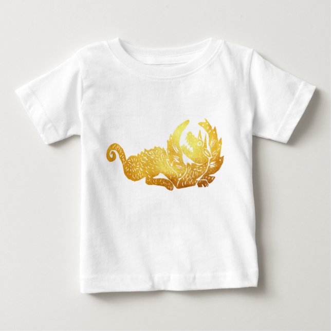 T-shirts Ouro Dragão Baby Fine Jersey (Frente)