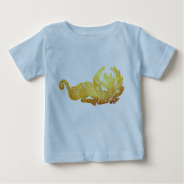 T-shirts Ouro Dragão Roupa de Bebê Casaco Orgânico