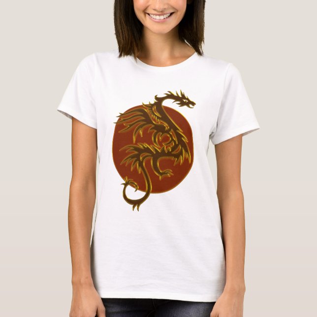 T-shirts Ouro Dragon Sun (Frente)