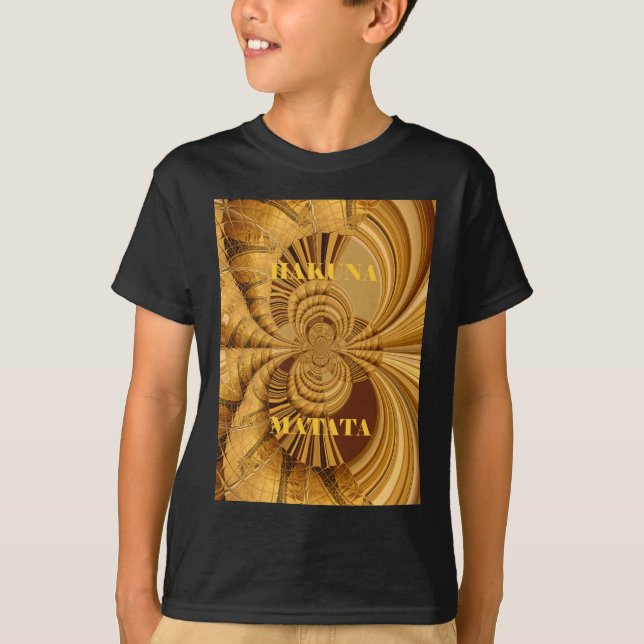 T-shirts Ouro Giraffe Art (Frente)