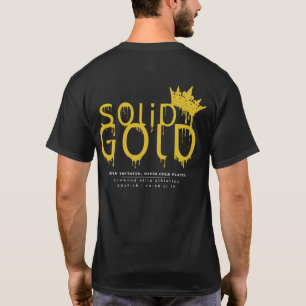 T-shirts OURO MACIÇO: 17-18 logotipo oficial no preto