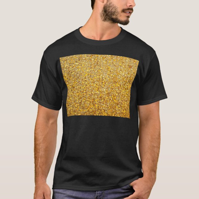 T-SHIRTS OURO MODERNO LEGAL COM BRILHO (Frente)