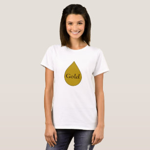 T-shirts Ouro que amamenta o tshirt das mulheres do prêmio