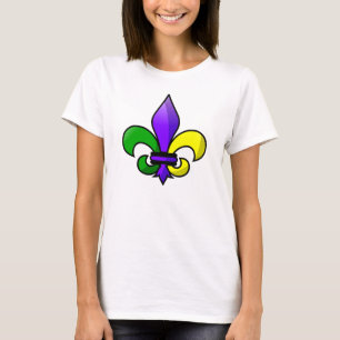 T-shirts Ouro verde roxo da flor de lis