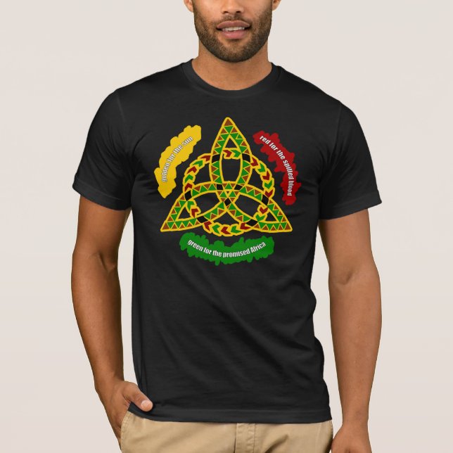 T-shirts Ouro, Vermelho e Verde (Frente)