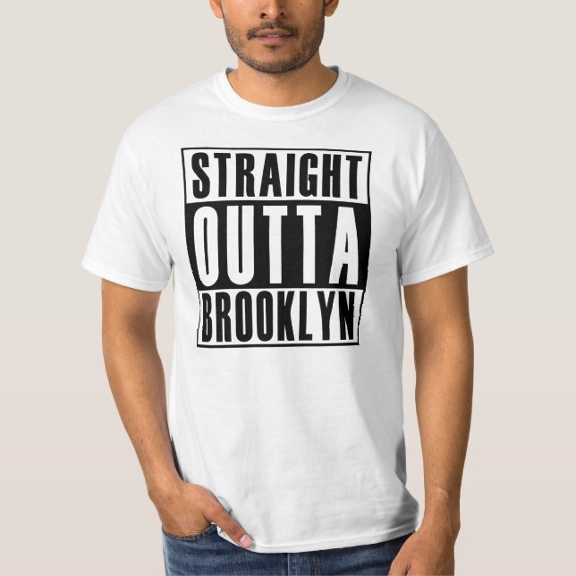 T-shirts Outta reto Brooklyn (Frente)