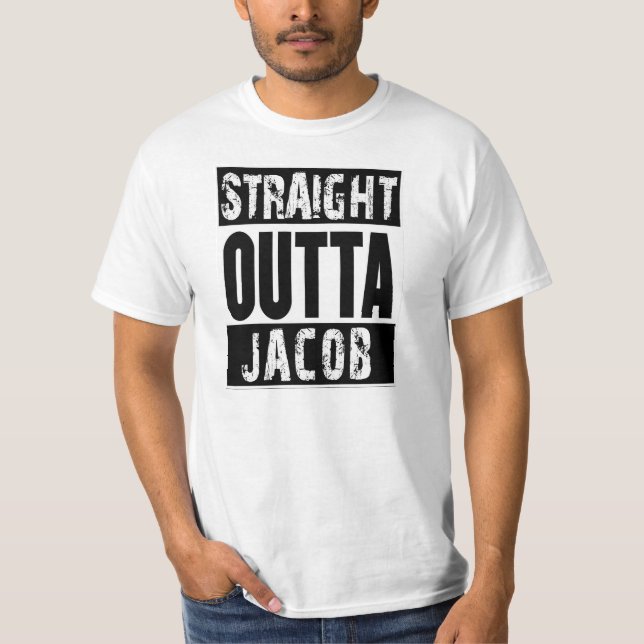 T-shirts Outta reto Jacob (Frente)
