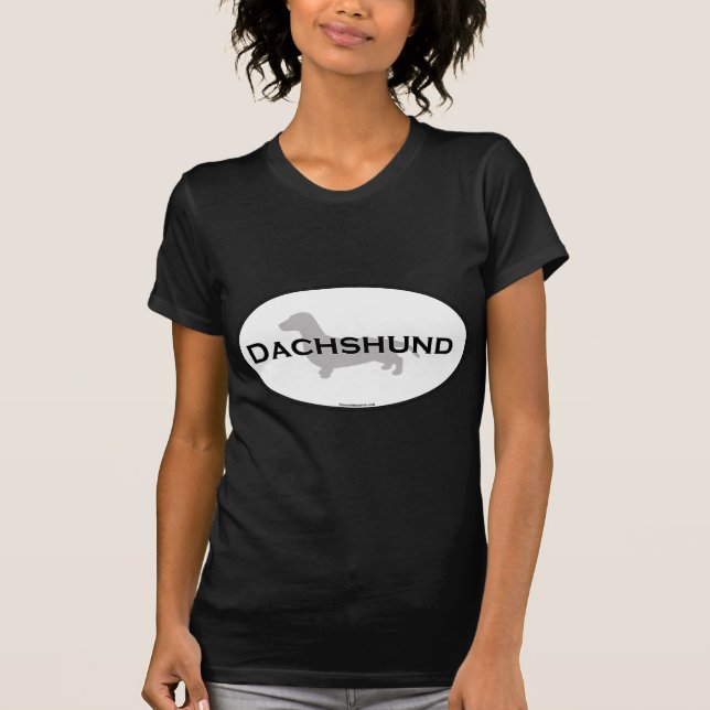 T-shirts Oval do Dachshund (Frente)