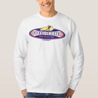 T-shirts Oval do patinador da velocidade - Capa longa T