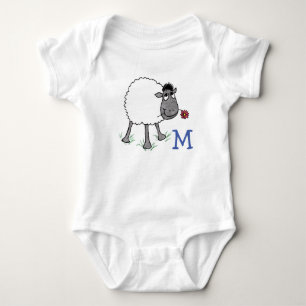 T-shirts Ovinos Bobos Diversão Monogramados com Flor Vermel