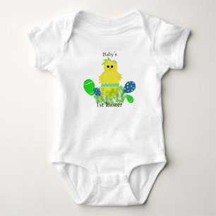 T-shirts Ovo de Pintinho de Páscoa azul amarelo-rua 1