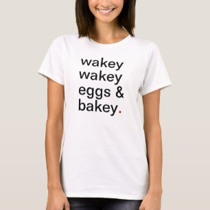 T-shirts Ovos & bakey do wakey do wakey dos homens. Tenha