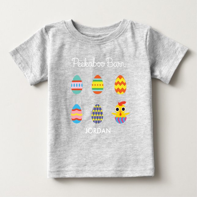 T-shirts Ovos da páscoa da páscoa | do celeiro do Peekaboo (Frente)