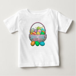 T-shirts Ovos de Páscoa Pintados em Cesta