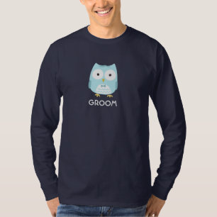 T-shirts Owl Groom, Novo Marido Fofo Novo