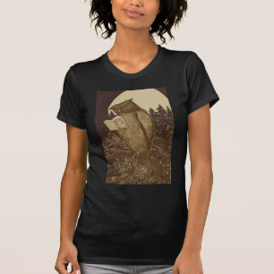 T-shirts Owl Reading por Moonlight