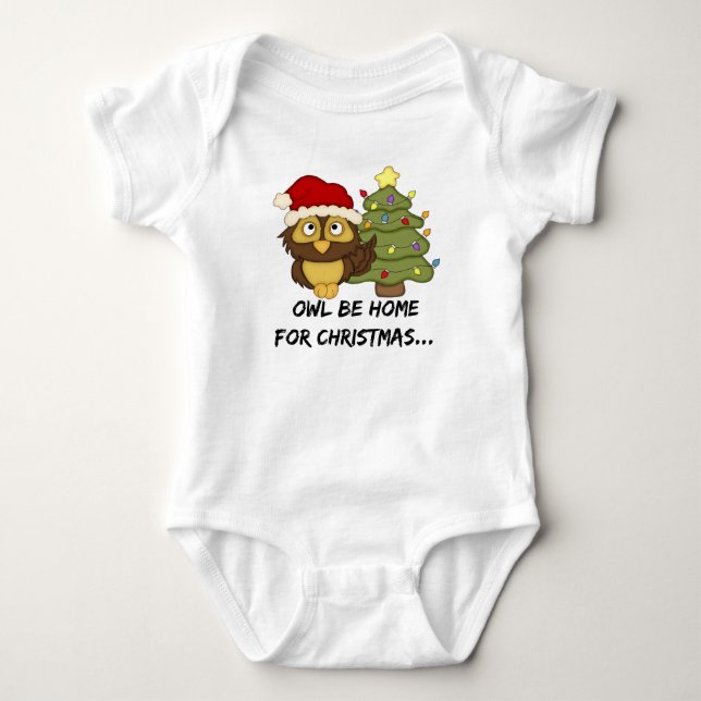 T-shirts OwlBeHome4Christmas (Frente)