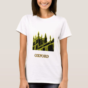 T-shirts Oxford Inglaterra 1986 amarelos de construção das