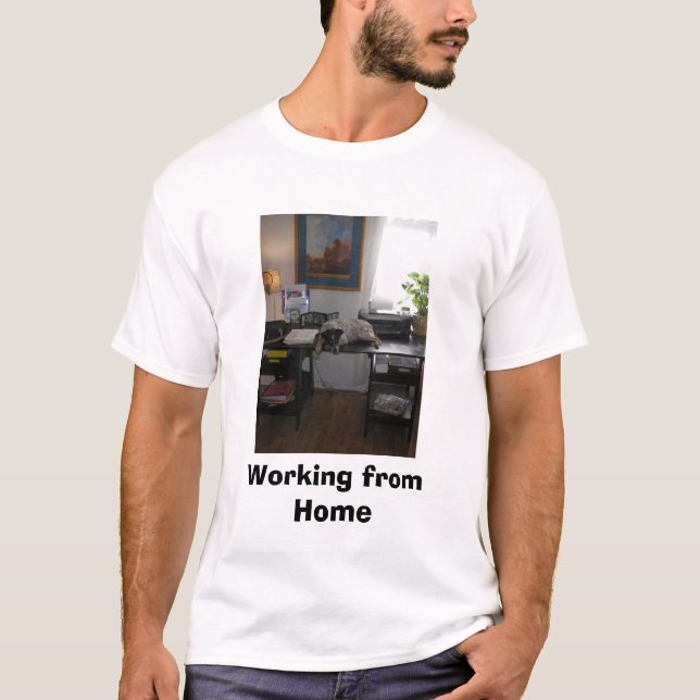 T-shirts P4040014, trabalhando da casa (Frente)