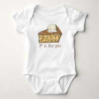 P é para Pie Apple Slice a la Mode Foodie Alphabet